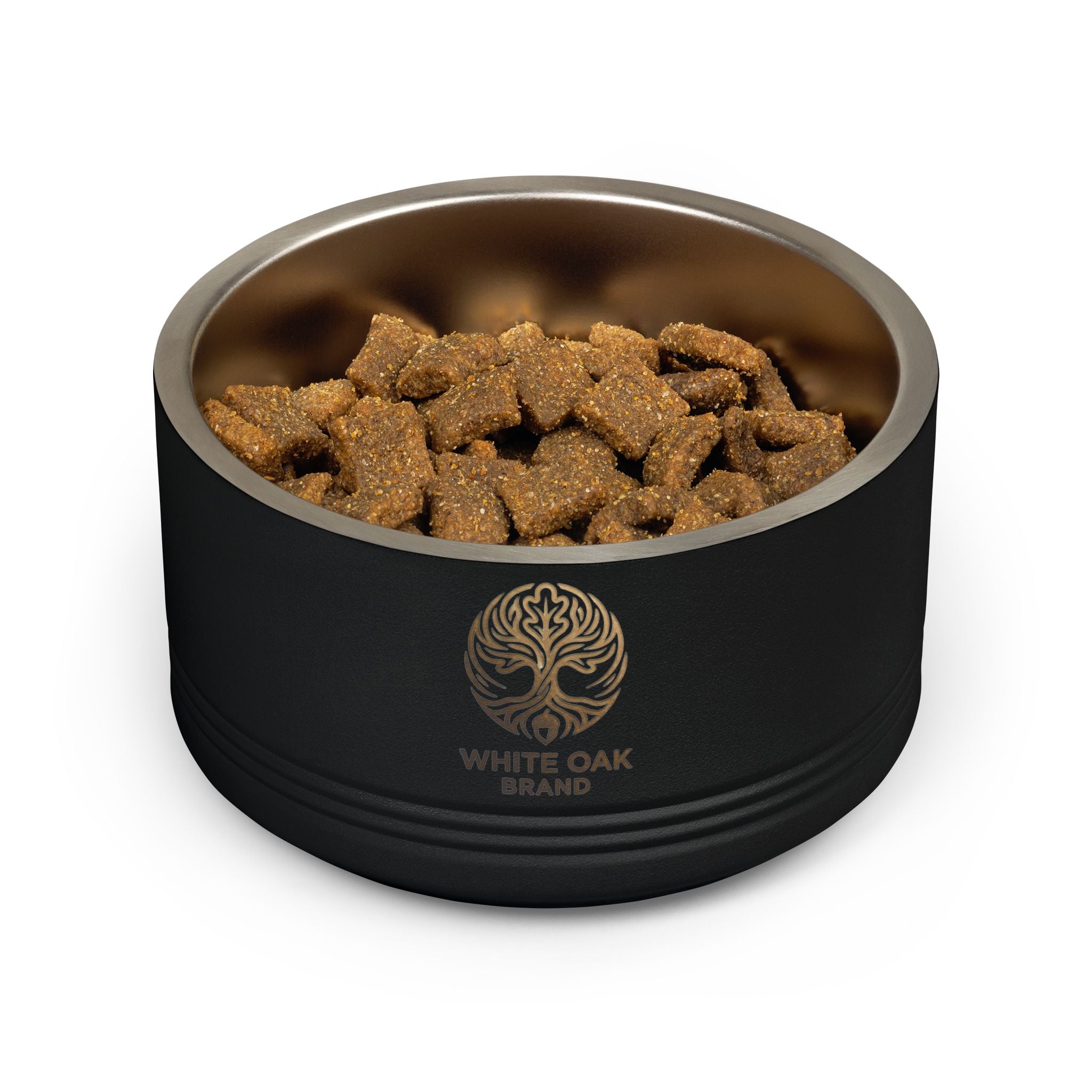 White Oak Brand Stainless Pet Bowl — 18oz Ceramic-Look Metal Dog & Cat Dish