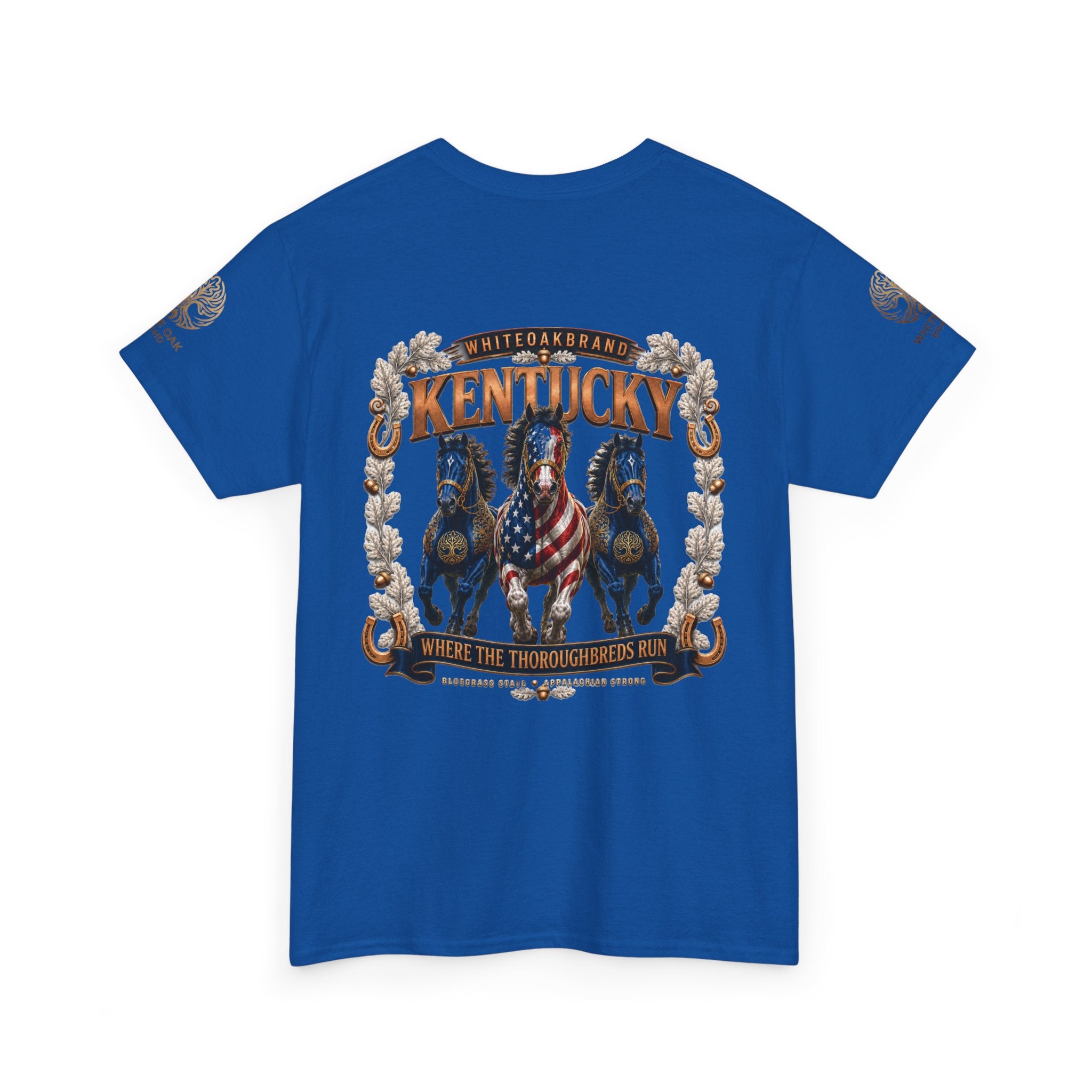 Kentucky Horse Team Graphic Tee — White Oak Bourbon Vintage-Style T-Shirt