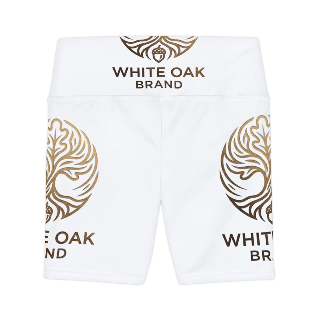 Workout Shorts — White Oak Brand Logo All-Over Print