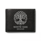 Leather Bi-Fold Wallet — White Oak Brand Tree Logo