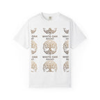 White Oak Brand Logo T-Shirt — Repeated Tree Emblem Tee