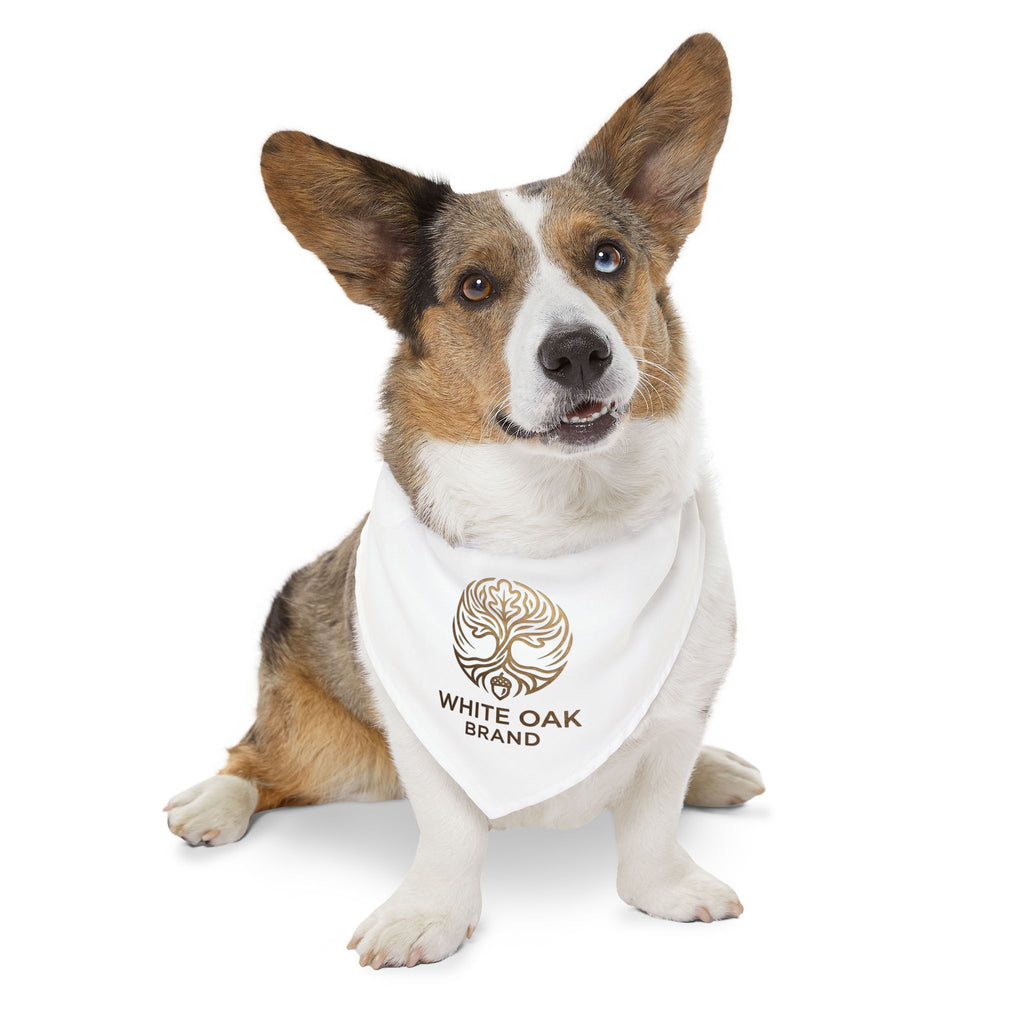 White Oak Logo Pet Bandana Collar – Branded Dog & Cat Accessory