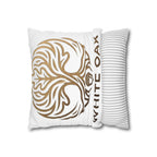 White Oak Logo Throw Pillowcase — Square Decorative Cushion Cover