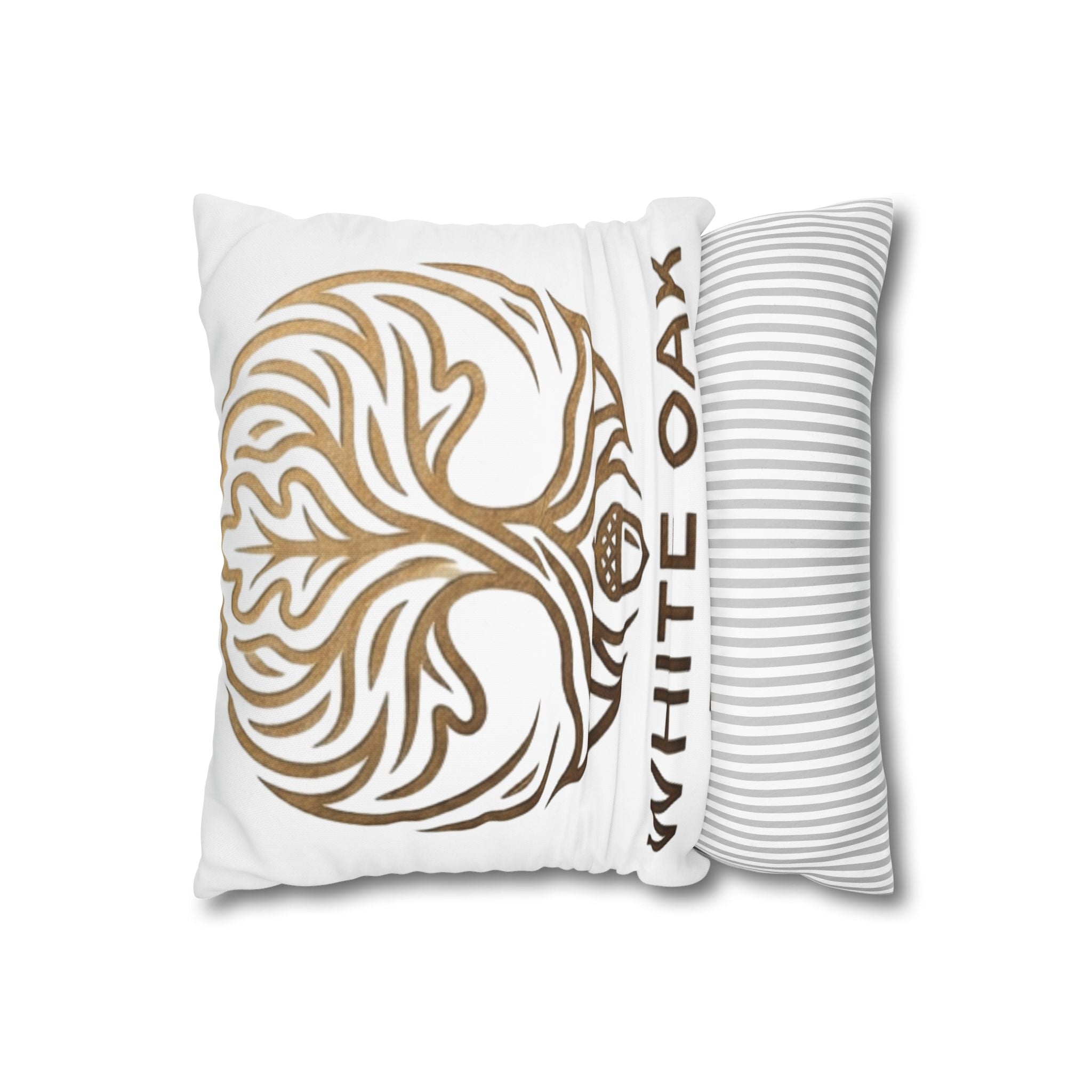 White Oak Logo Throw Pillowcase — Square Decorative Cushion Cover