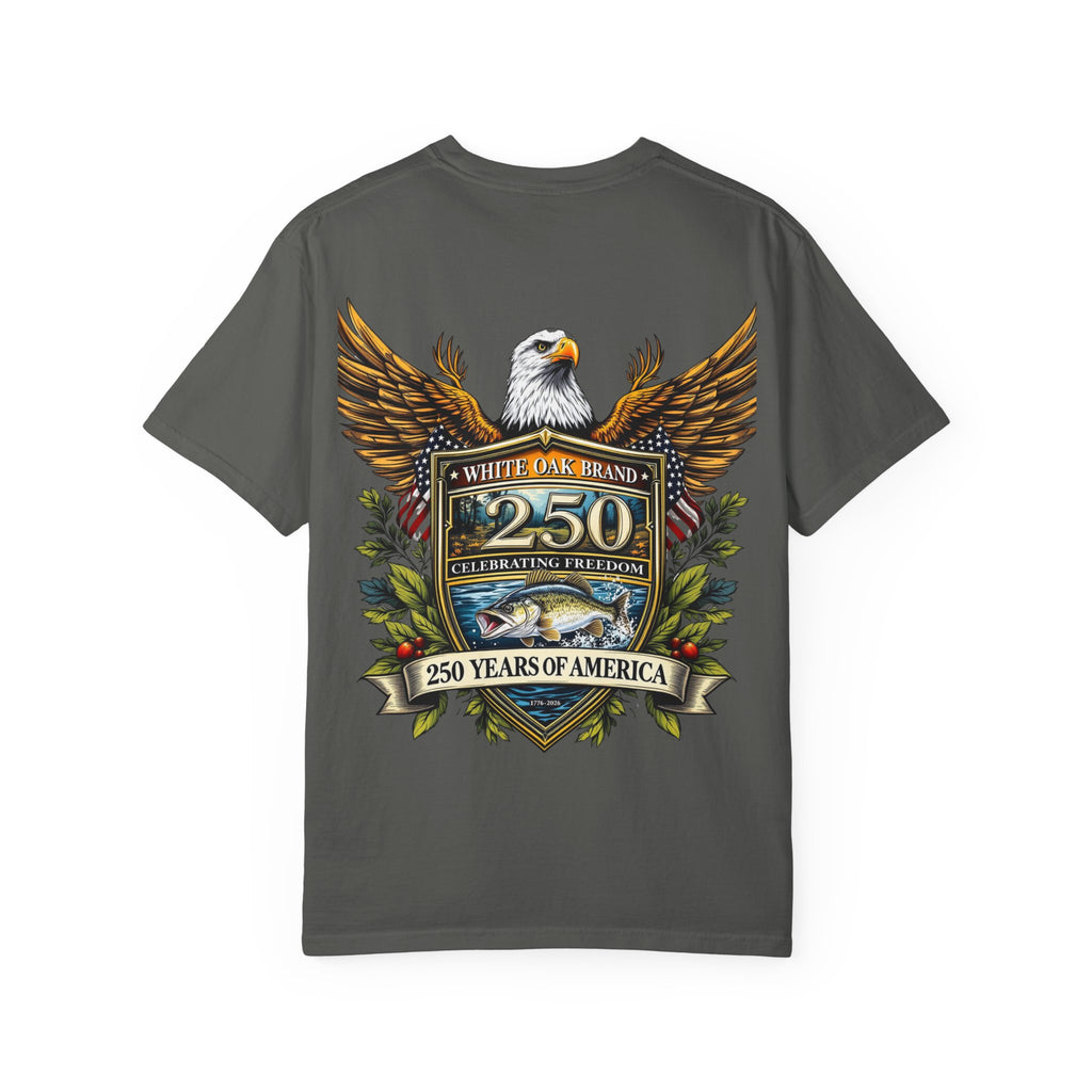 White Oak Brand Logo T-Shirt — Repeated Tree Emblem Tee