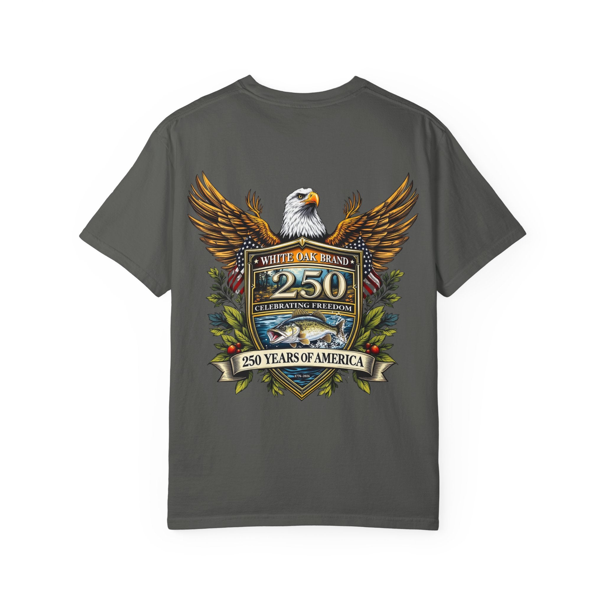 White Oak Brand Repeat Logo T-Shirt — Vintage Tree Skull Graphic Tee