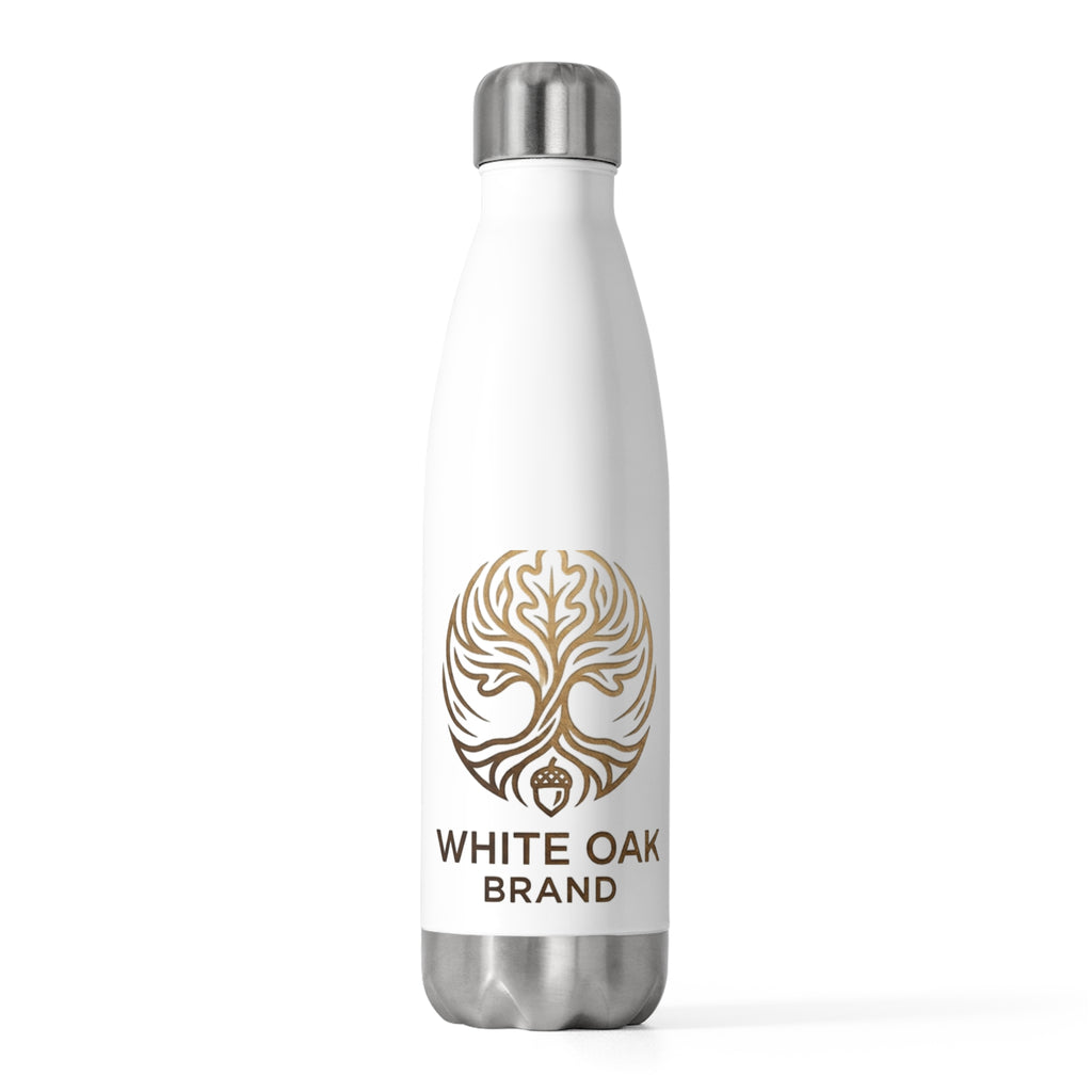 Insulated Bottle — White Oak Brand Gold Tree Logo 20oz Stainless Water Bottle
