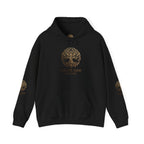 White Oak Brand Hoodie — Sunflowers, Fox & Rustic Nature Graphic