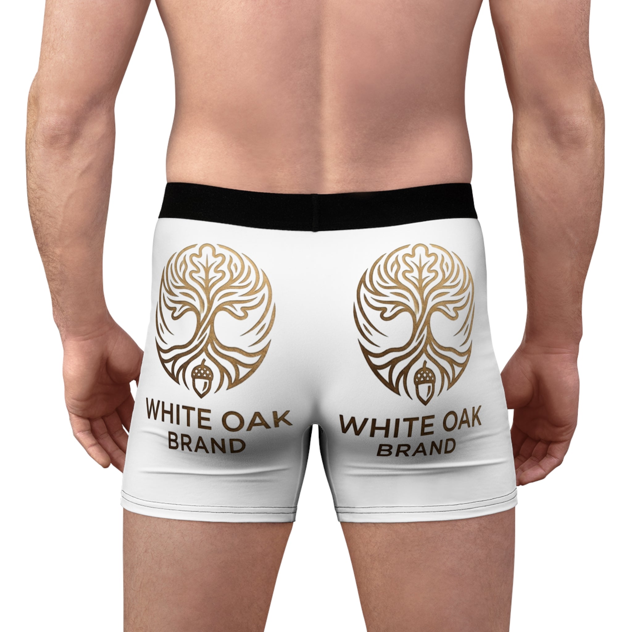 White Oak Brand Boxer Briefs — Logo All-Over Print Men’s Underwear