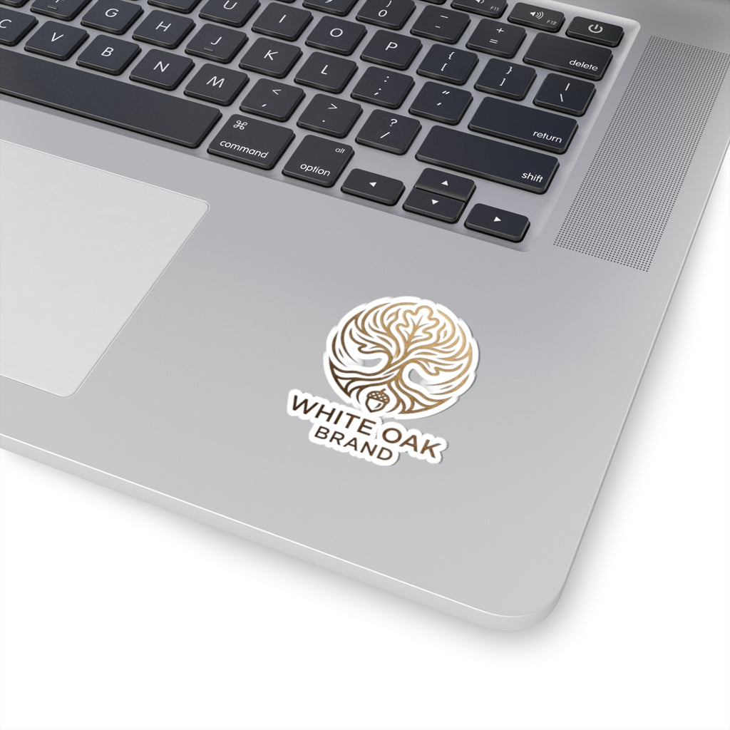 White Oak Brand Kiss-Cut Sticker — Gold Tree Logo Decal