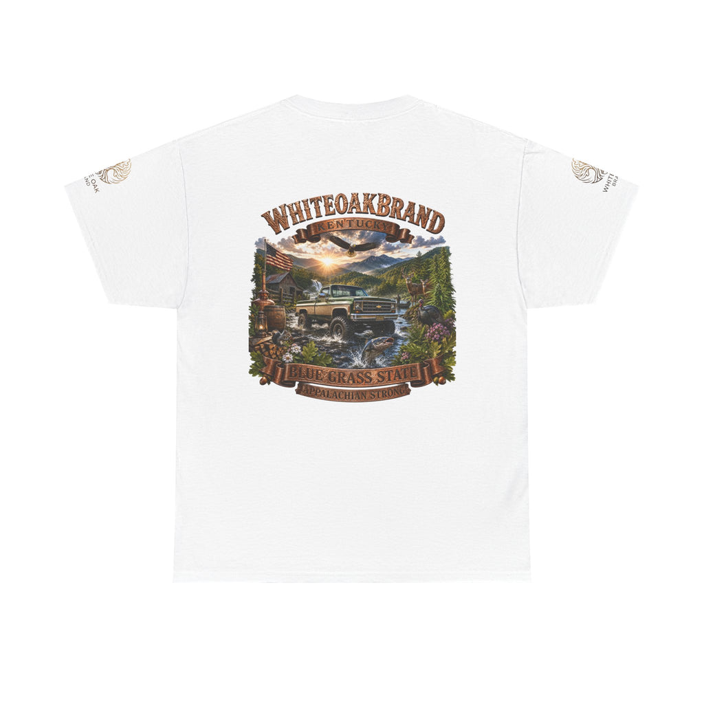 Vintage Off-Road Truck Tee — White Oak Brand "Bluegrass State" Graphic T-Shirt