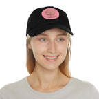 White Oak Leather Patch Dad Hat — Embossed Tree Logo Cap