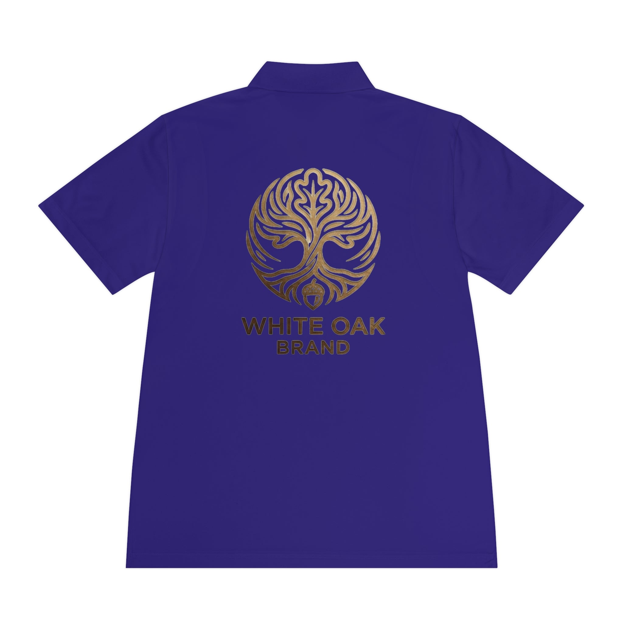 White Oak Brand Men's Polo — Embroidered Tree Logo Performance Shirt