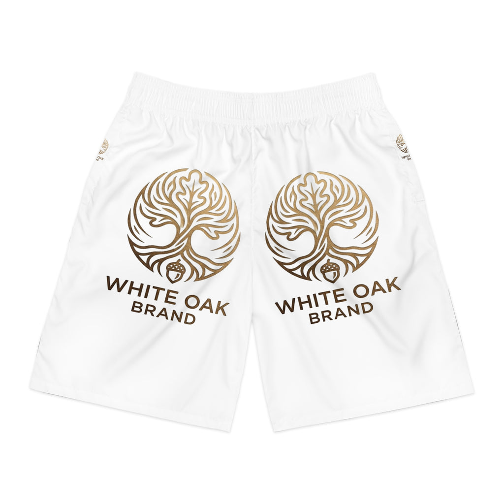 White Oak Brand Men's Logo Jogger Shorts — Athletic Tree Emblem