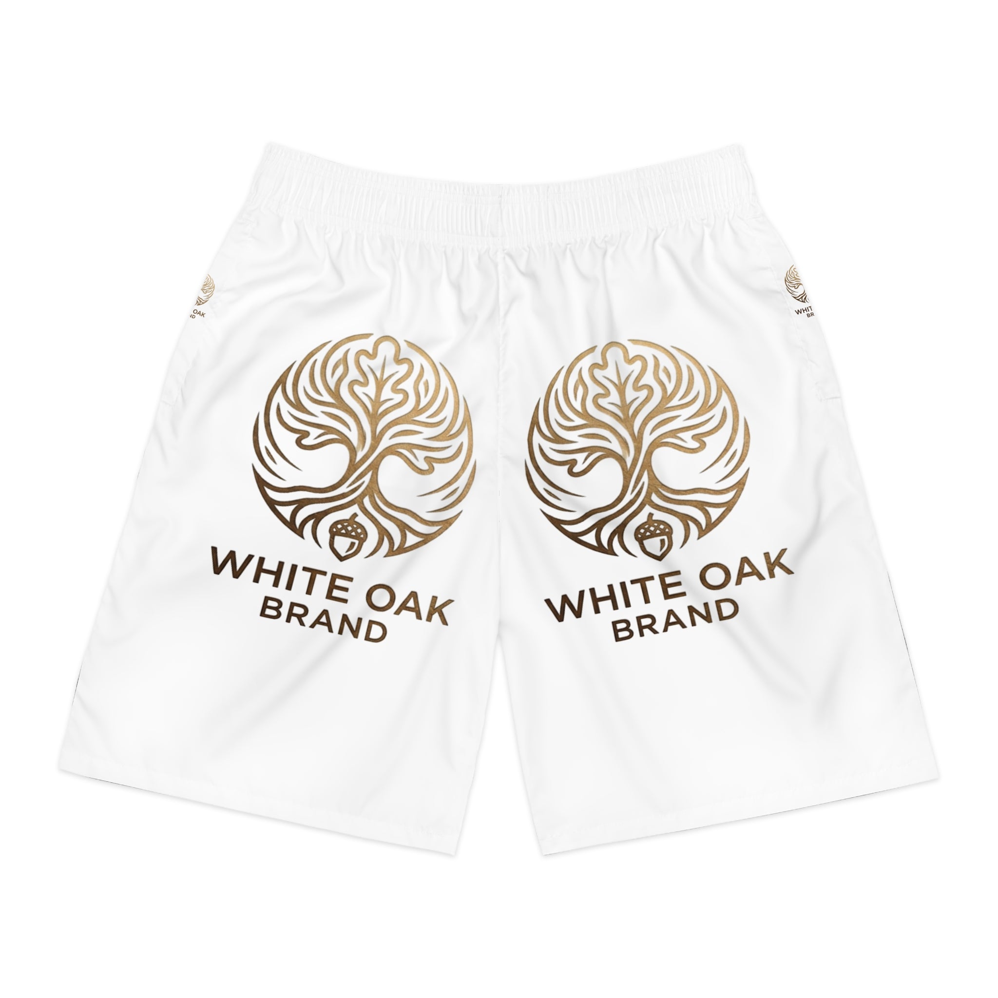White Oak Brand Men's Logo Jogger Shorts — Athletic Tree Emblem