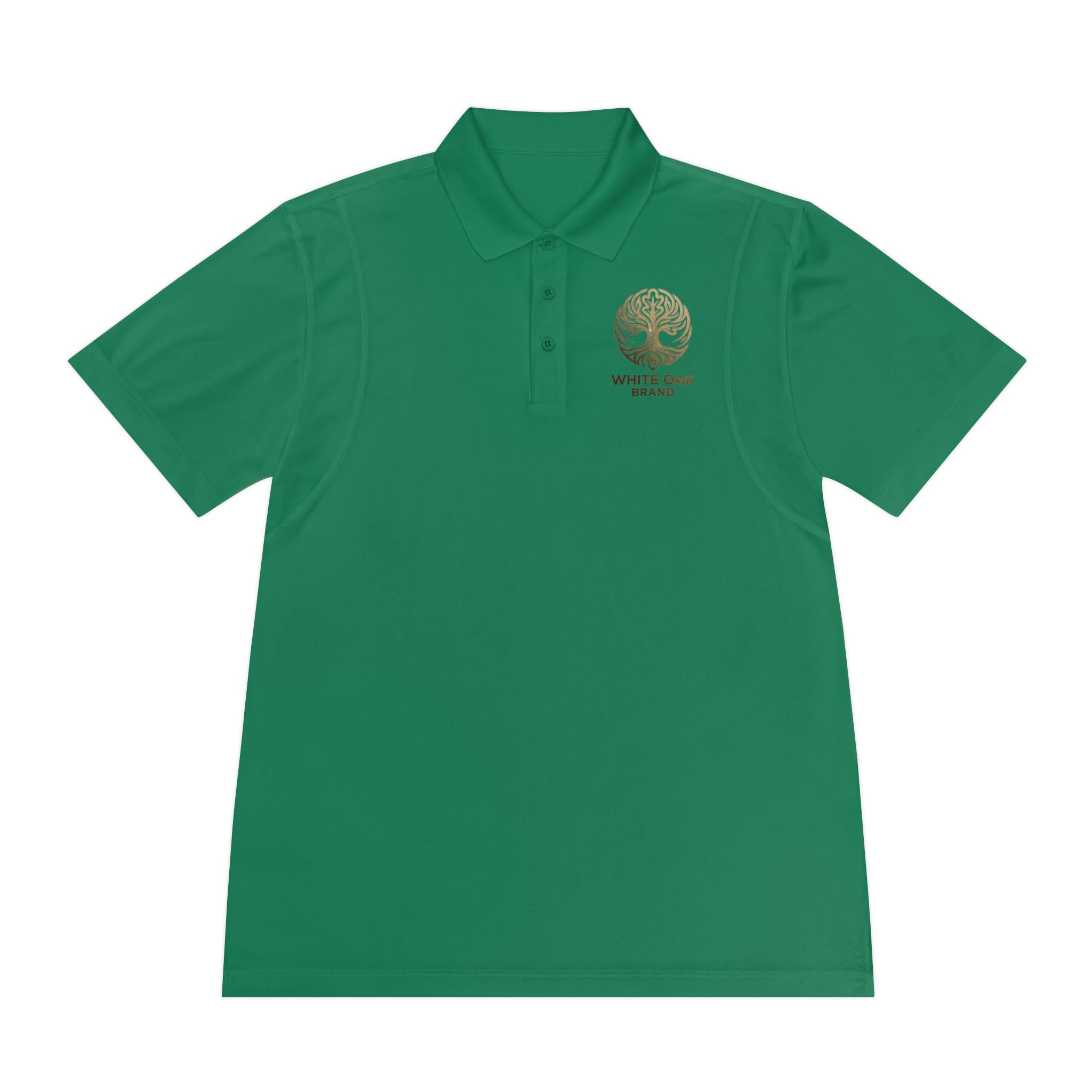 White Oak Brand Men's Polo — Embroidered Tree Logo Performance Shirt