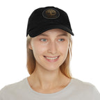 White Oak Leather Patch Dad Hat — Embossed Tree Logo Cap