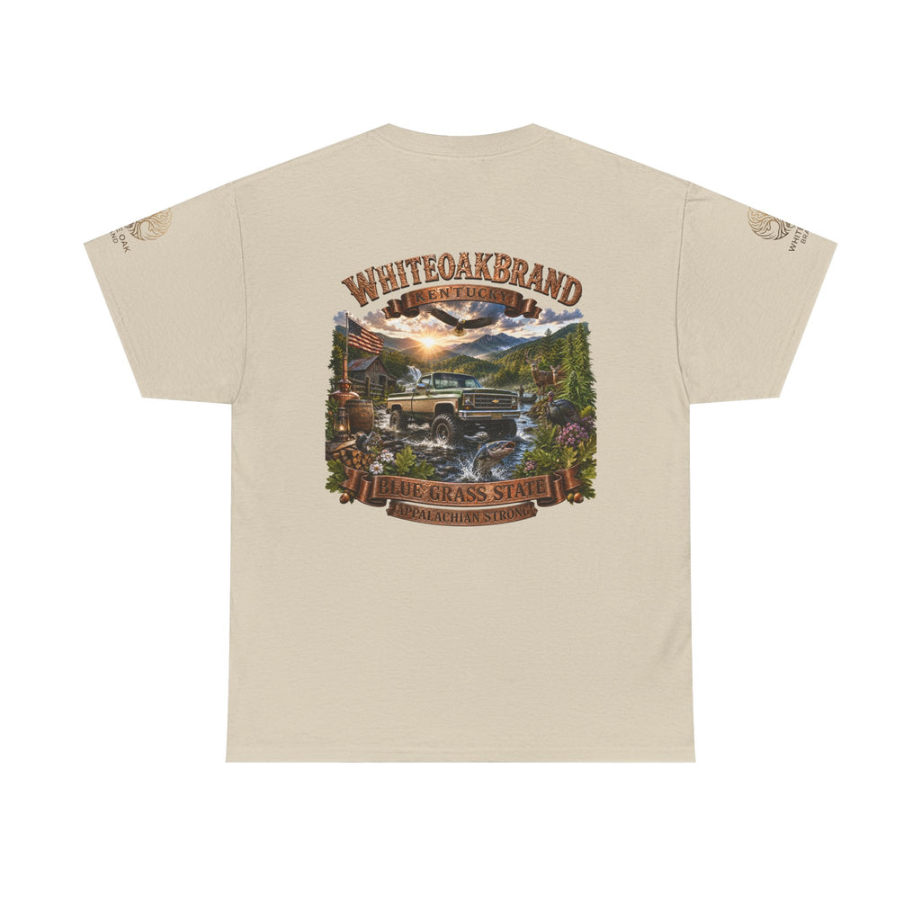 Vintage Off-Road Truck Tee — White Oak Brand "Bluegrass State" Graphic T-Shirt