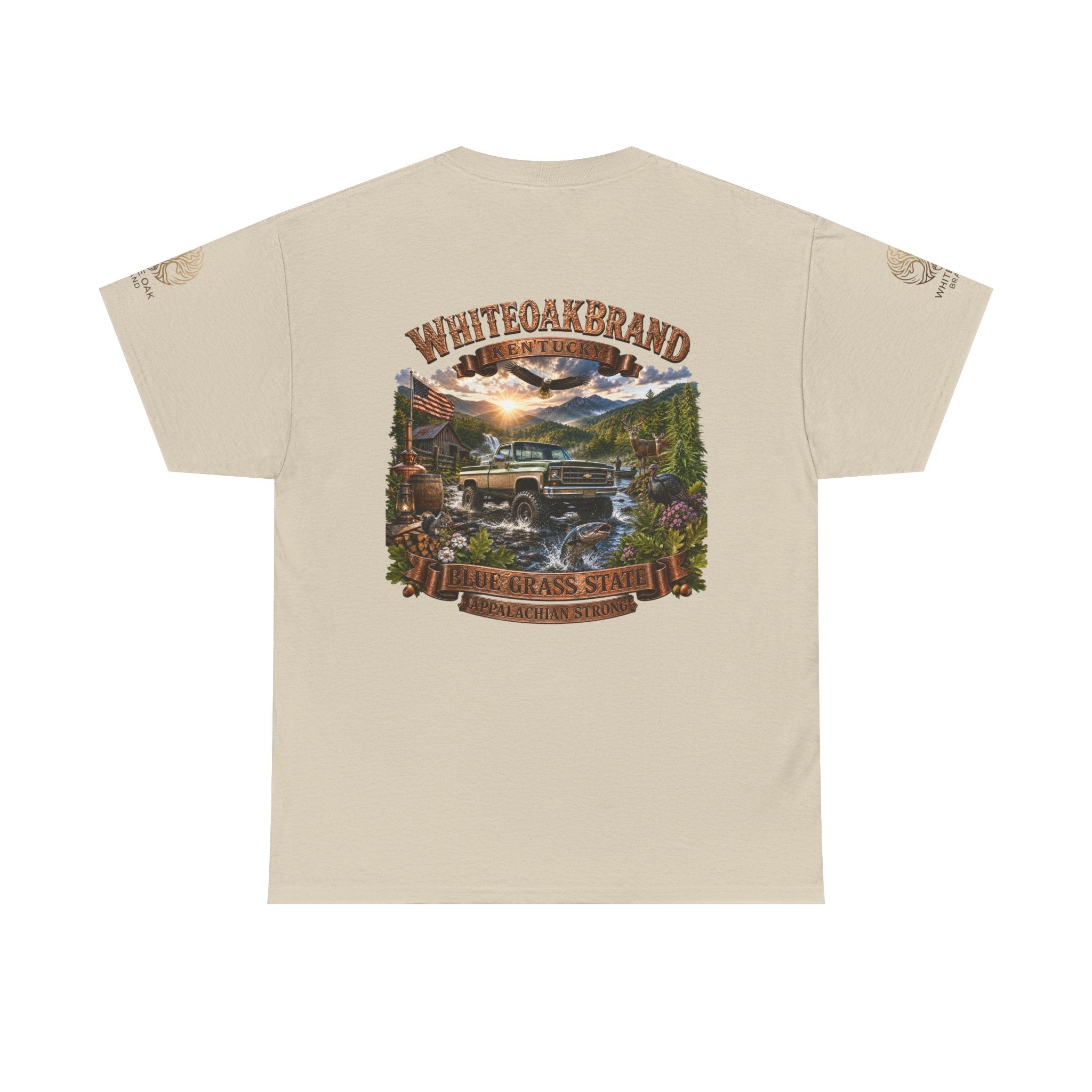 Vintage Off-Road Truck Tee — White Oak Brand "Bluegrass State" Graphic T-Shirt