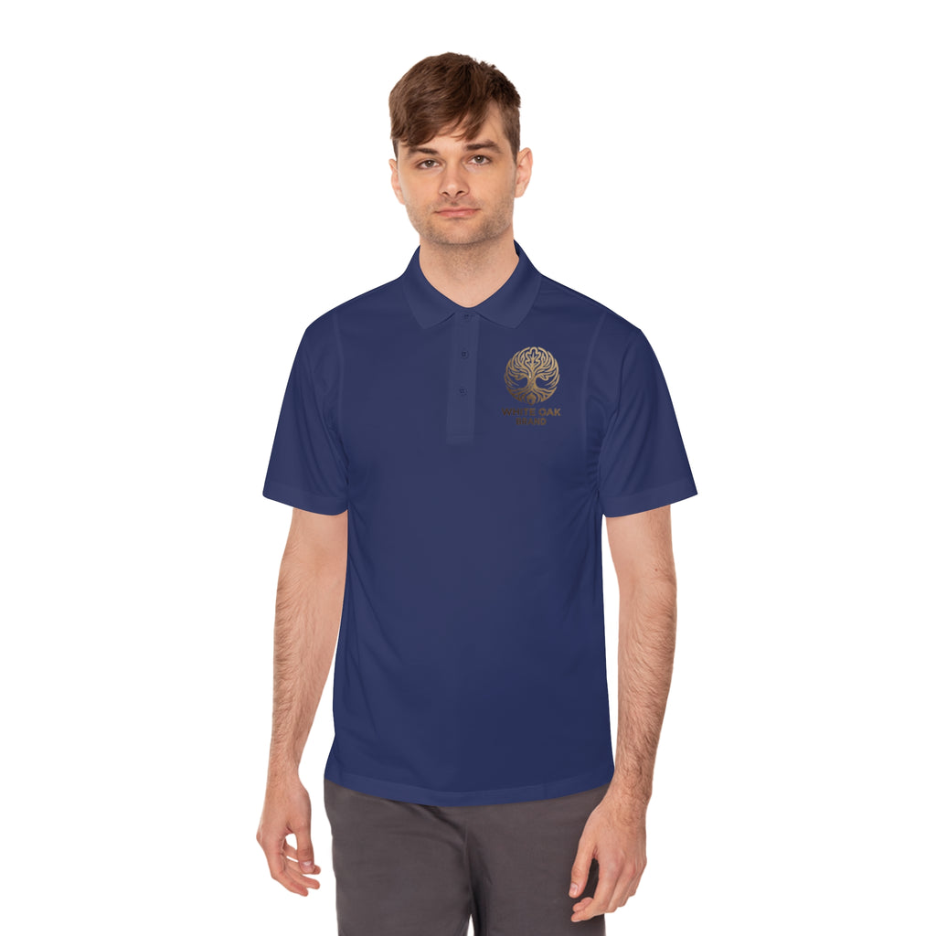 White Oak Brand Men's Polo Shirt — Embroidered Tree Logo