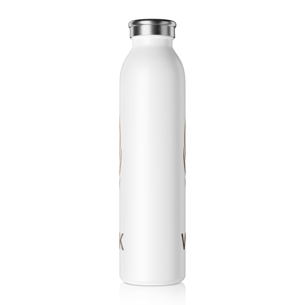 Slim Water Bottle — Elegant White Oak Logo Stainless Steel Insulated Bottle