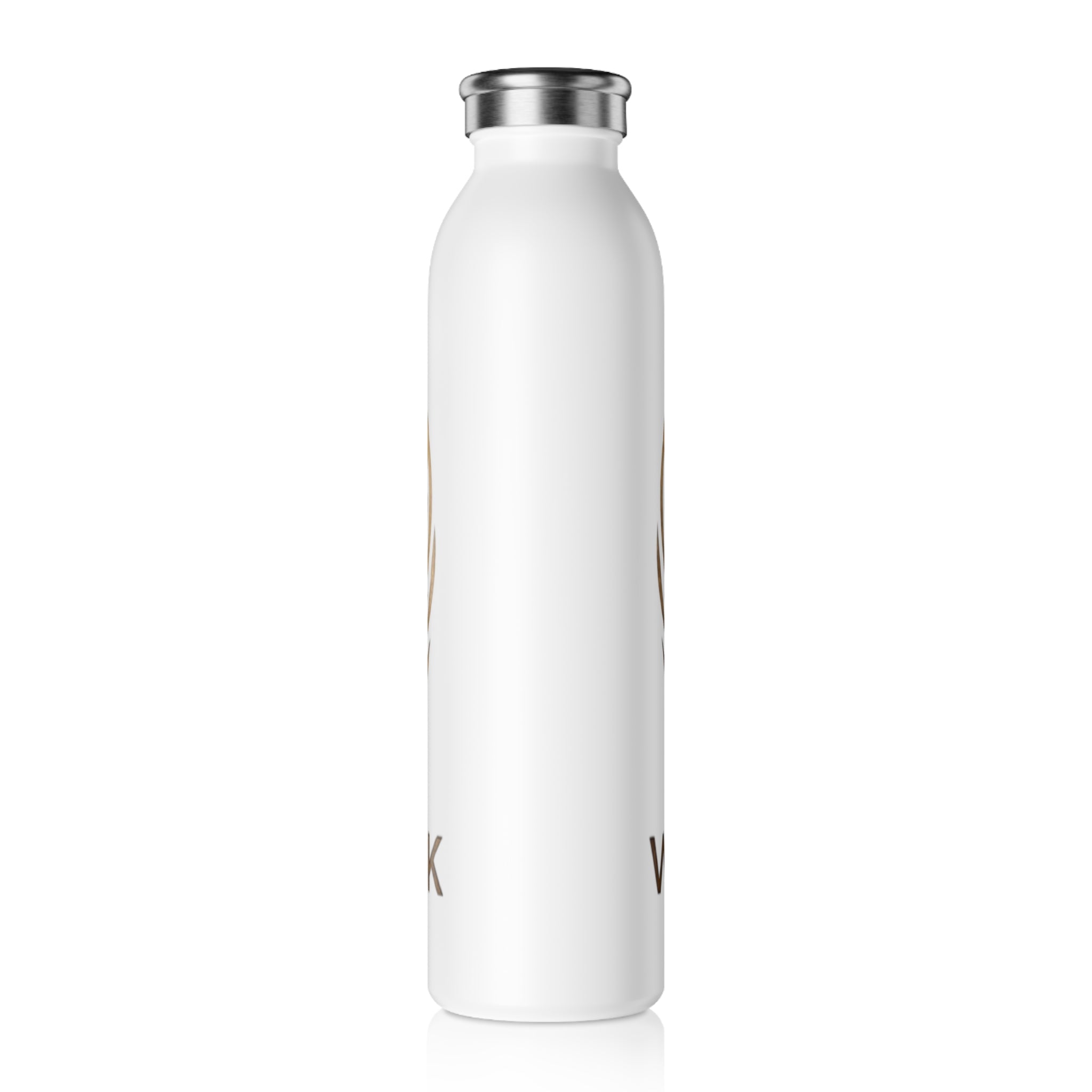 Slim Water Bottle — Elegant White Oak Logo Stainless Steel Insulated Bottle