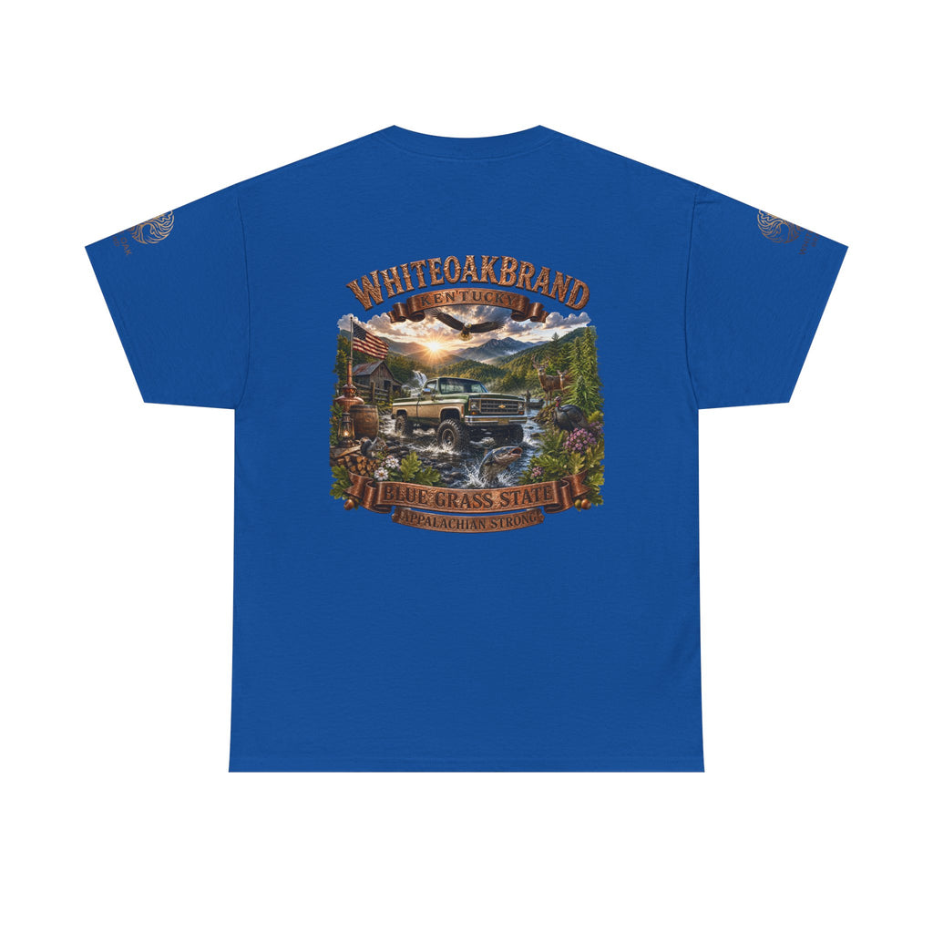 Vintage Off-Road Truck Tee — White Oak Brand "Bluegrass State" Graphic T-Shirt