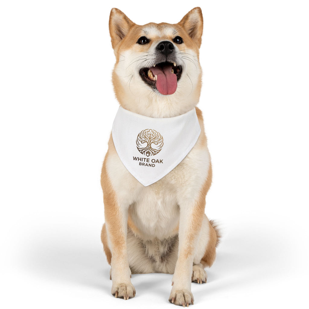 White Oak Logo Pet Bandana Collar – Branded Dog & Cat Accessory
