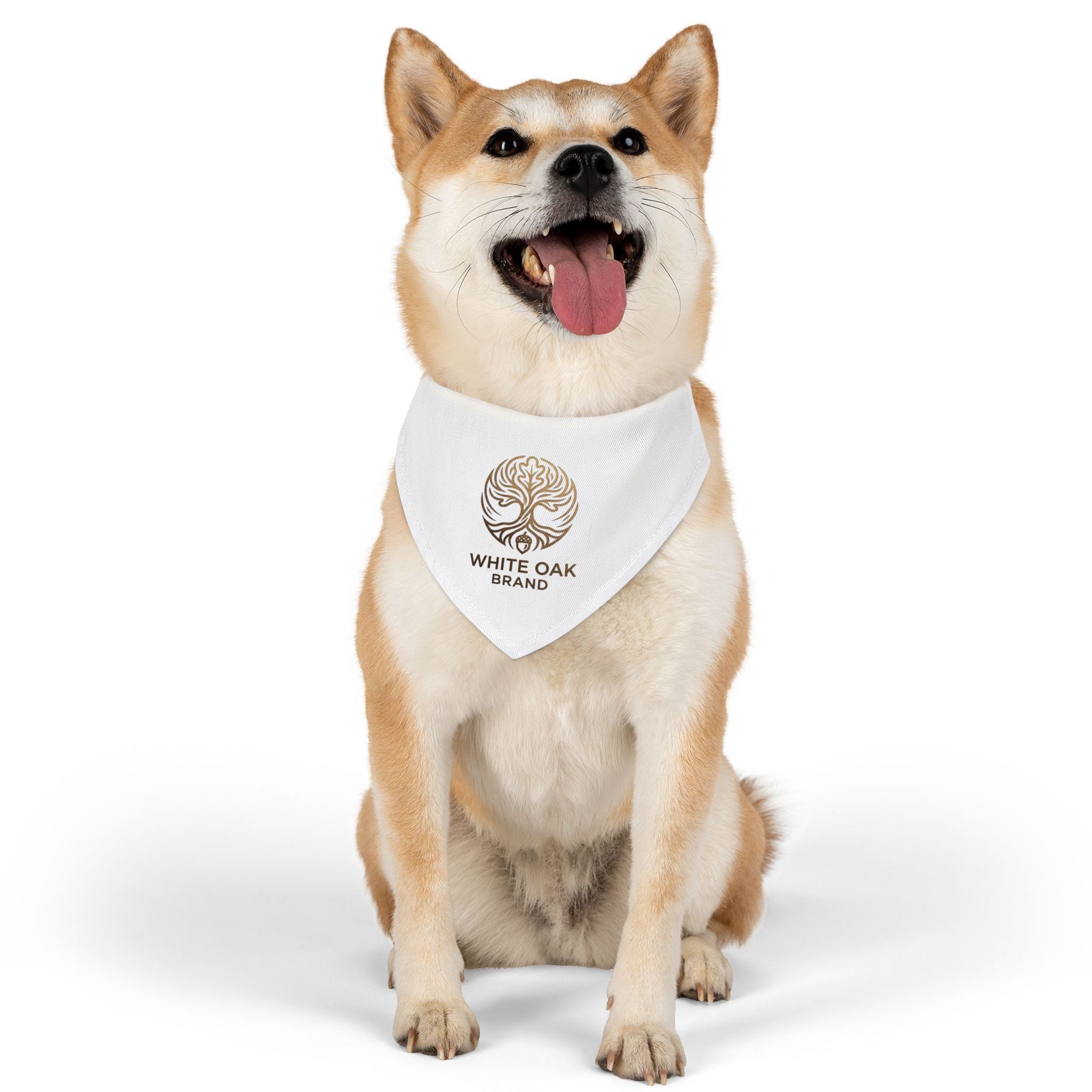 White Oak Logo Pet Bandana Collar – Branded Dog & Cat Accessory