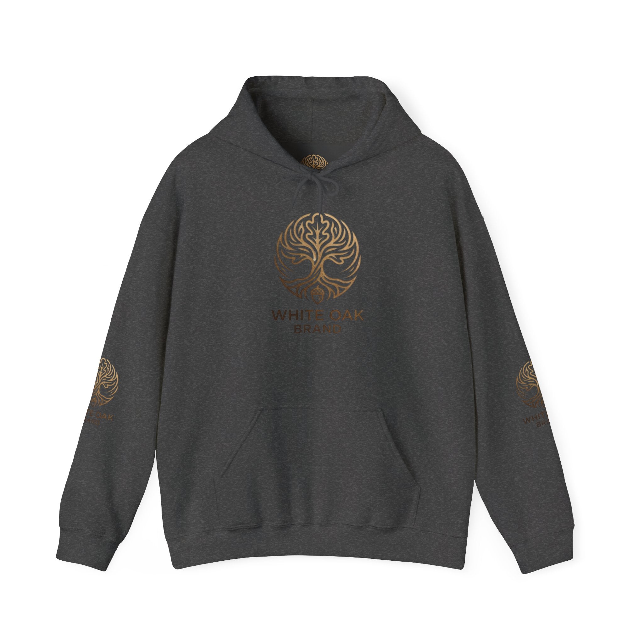 White Oak Brand Hoodie — Sunflowers, Fox & Rustic Nature Graphic