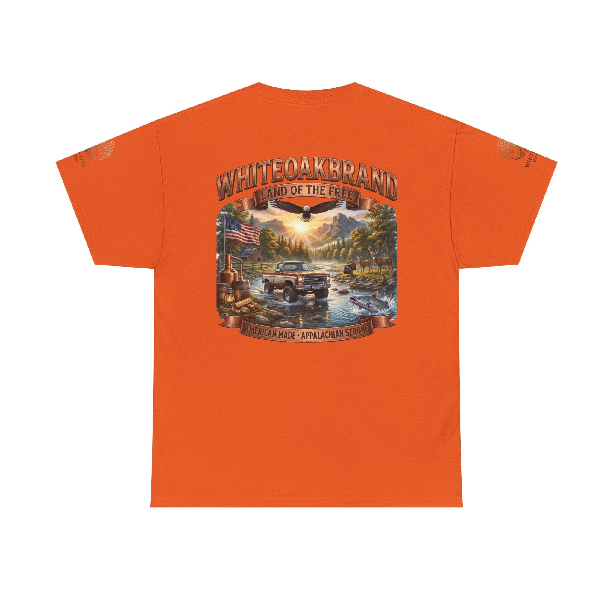 White Oak Brand 'Land of the Free' Graphic Tee — Patriotic Outdoorsman T-Shirt