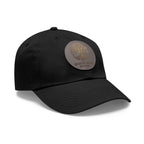White Oak Leather Patch Dad Hat — Embossed Tree Logo Cap