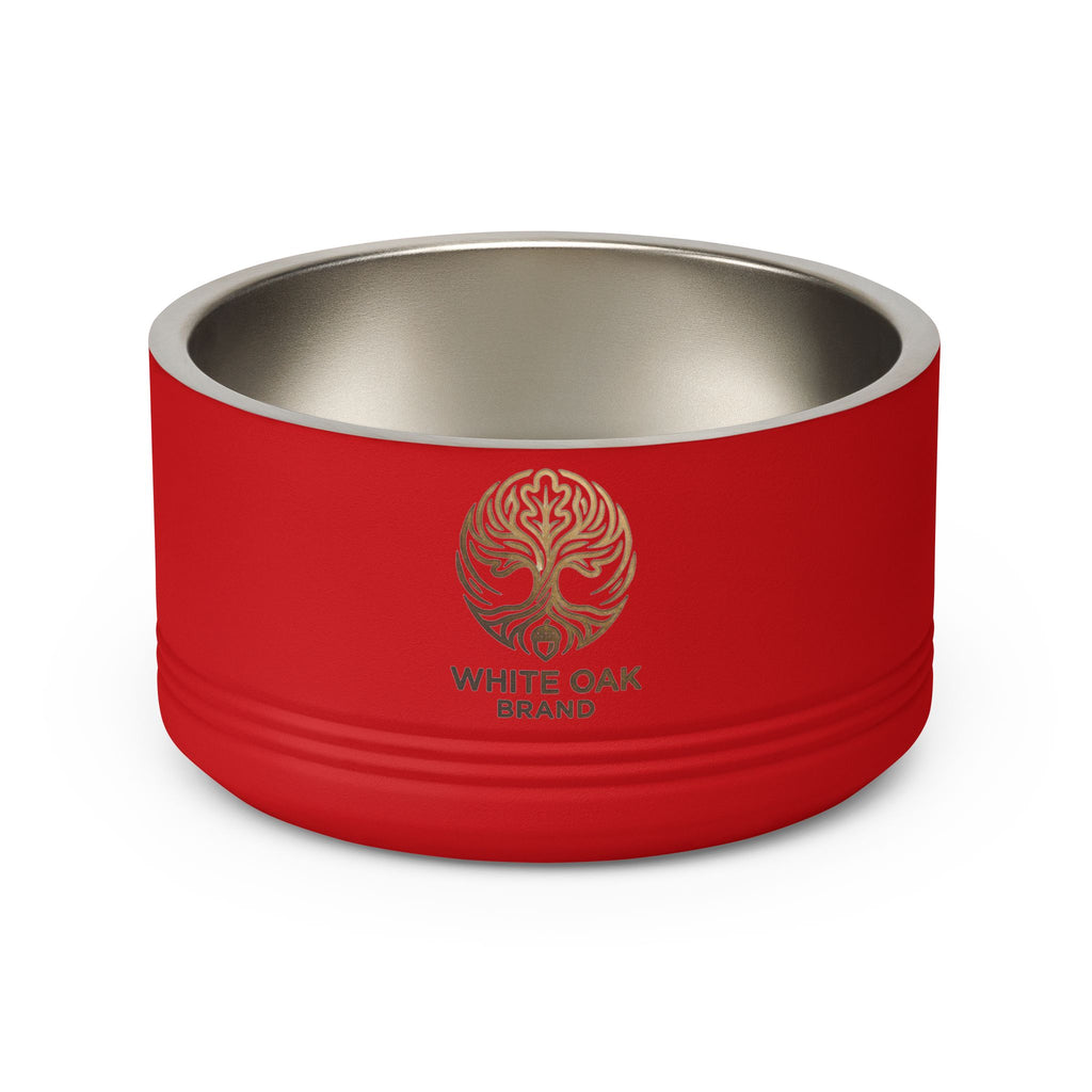 White Oak Brand Stainless Pet Bowl — 18oz Ceramic-Look Metal Dog & Cat Dish