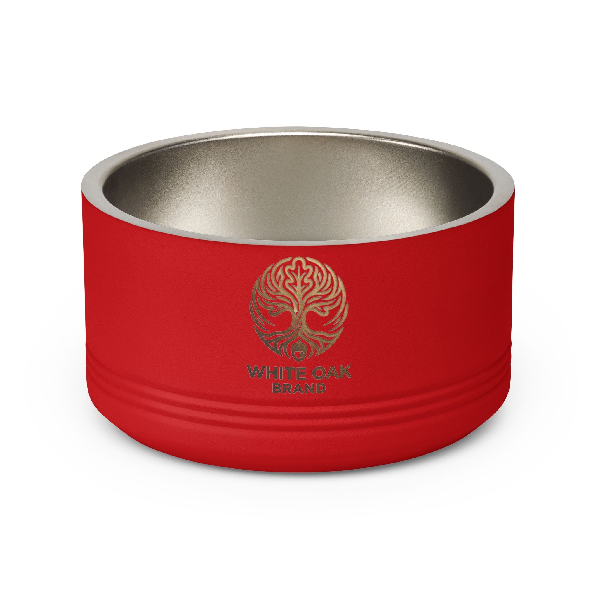 White Oak Brand Stainless Pet Bowl — 18oz Ceramic-Look Metal Dog & Cat Dish