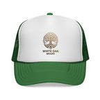 White Oak Brand Trucker Cap — Vintage Tree Logo Mesh Hat