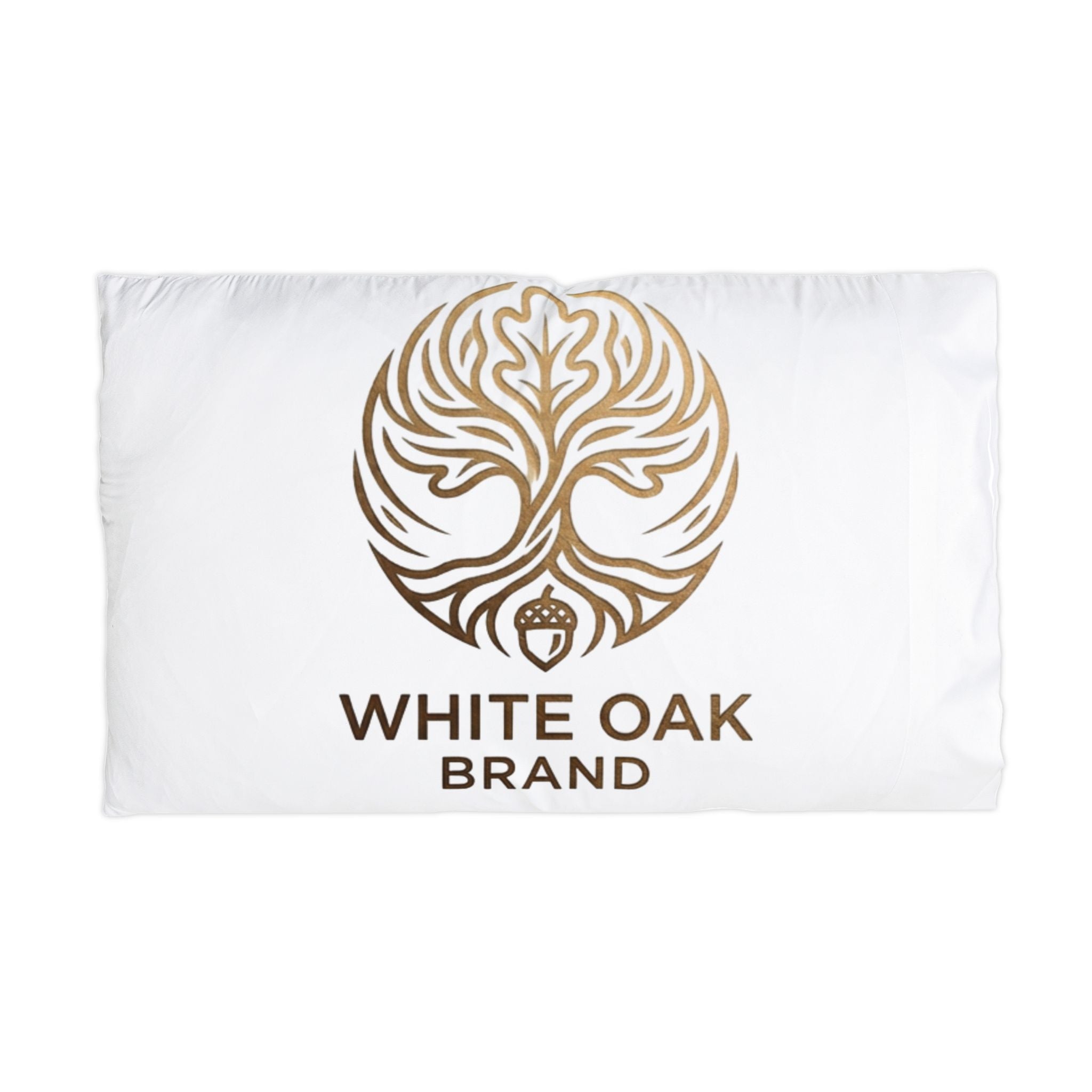 White Oak Logo Pillowcase — Branded Microfiber Pillow Cover