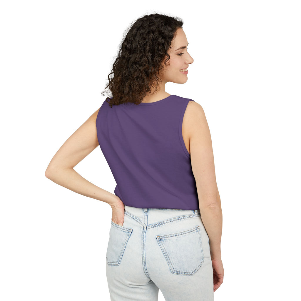 White Oak Brand Logo Tank Top — Minimal Tree Emblem Summer Tank