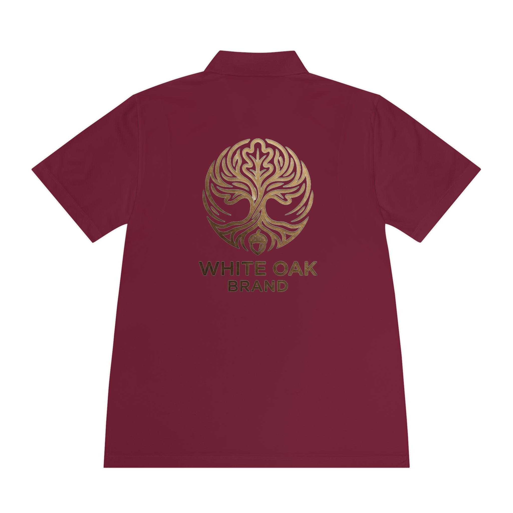 White Oak Brand Men's Polo — Embroidered Tree Logo Performance Shirt