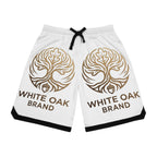 White Oak Brand Basketball Shorts — Logo Athletic Mesh Shorts