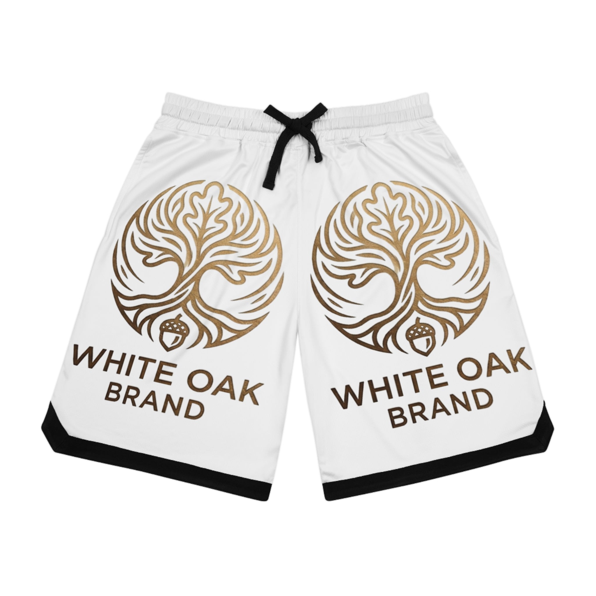 White Oak Brand Basketball Shorts — Logo Athletic Mesh Shorts