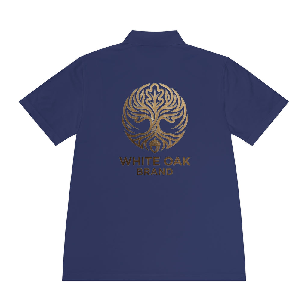 White Oak Brand Men's Polo — Embroidered Tree Logo Performance Shirt