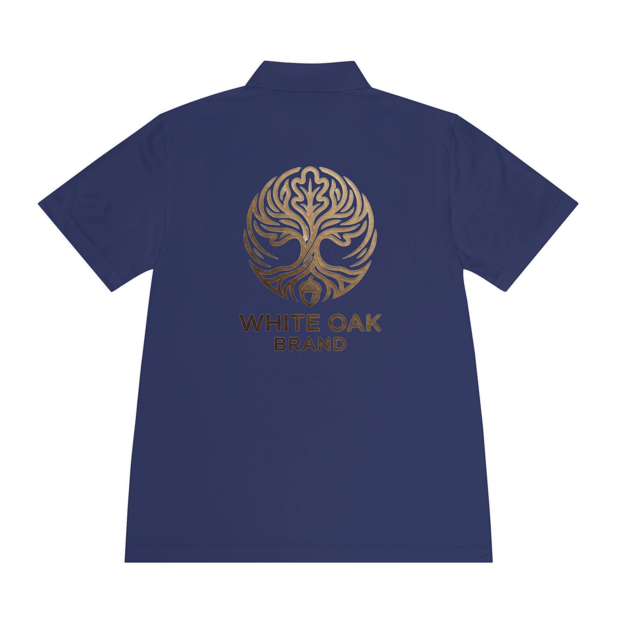 White Oak Brand Men's Polo — Embroidered Tree Logo Performance Shirt