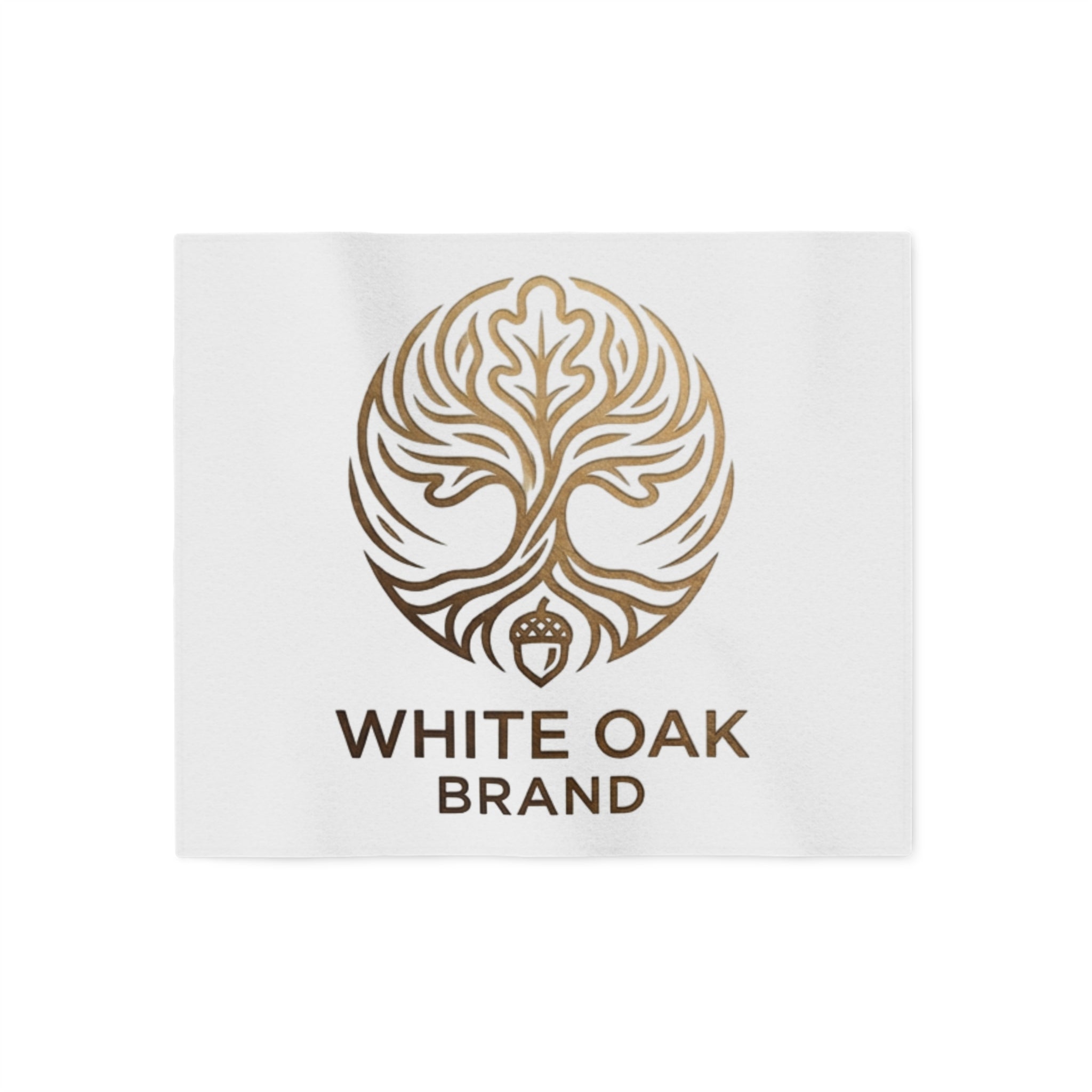 White Oak Brand Plush Blanket — Cozy Logo Throw for Home, Cabin & Gift