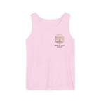 White Oak Brand Tank Top — Minimal Tree Logo Chest Print
