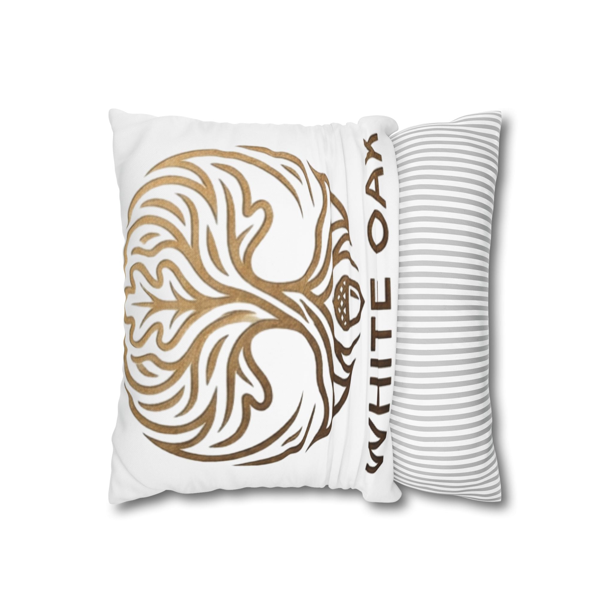 White Oak Logo Throw Pillowcase — Square Decorative Cushion Cover