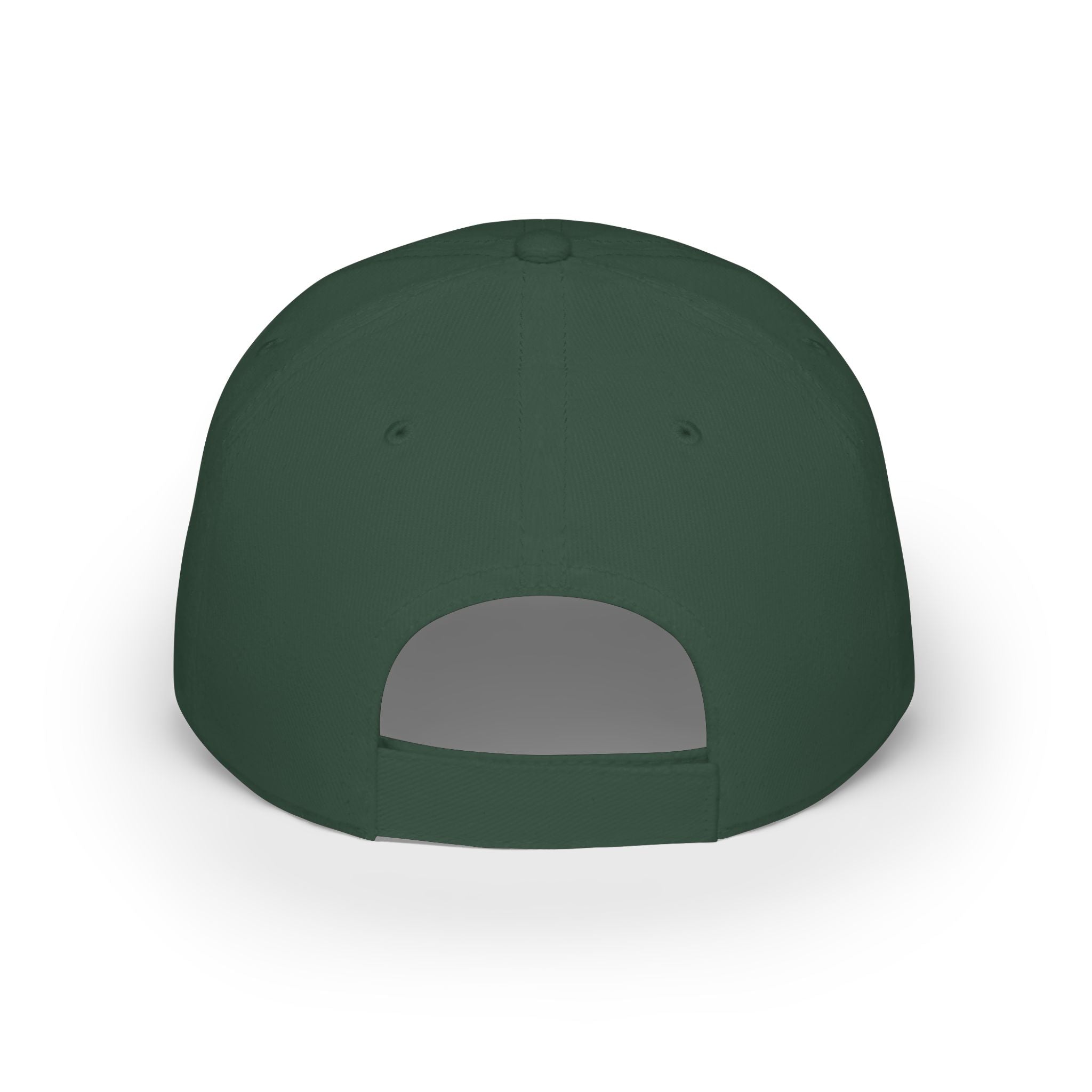 Red Low-Profile Baseball Cap — Gold White Oak Brand Tree Logo
