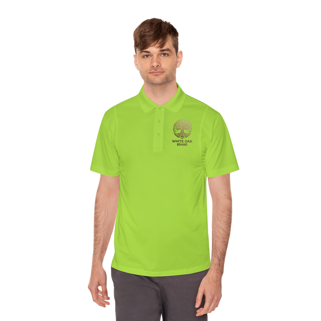 White Oak Brand Men's Polo Shirt — Embroidered Tree Logo