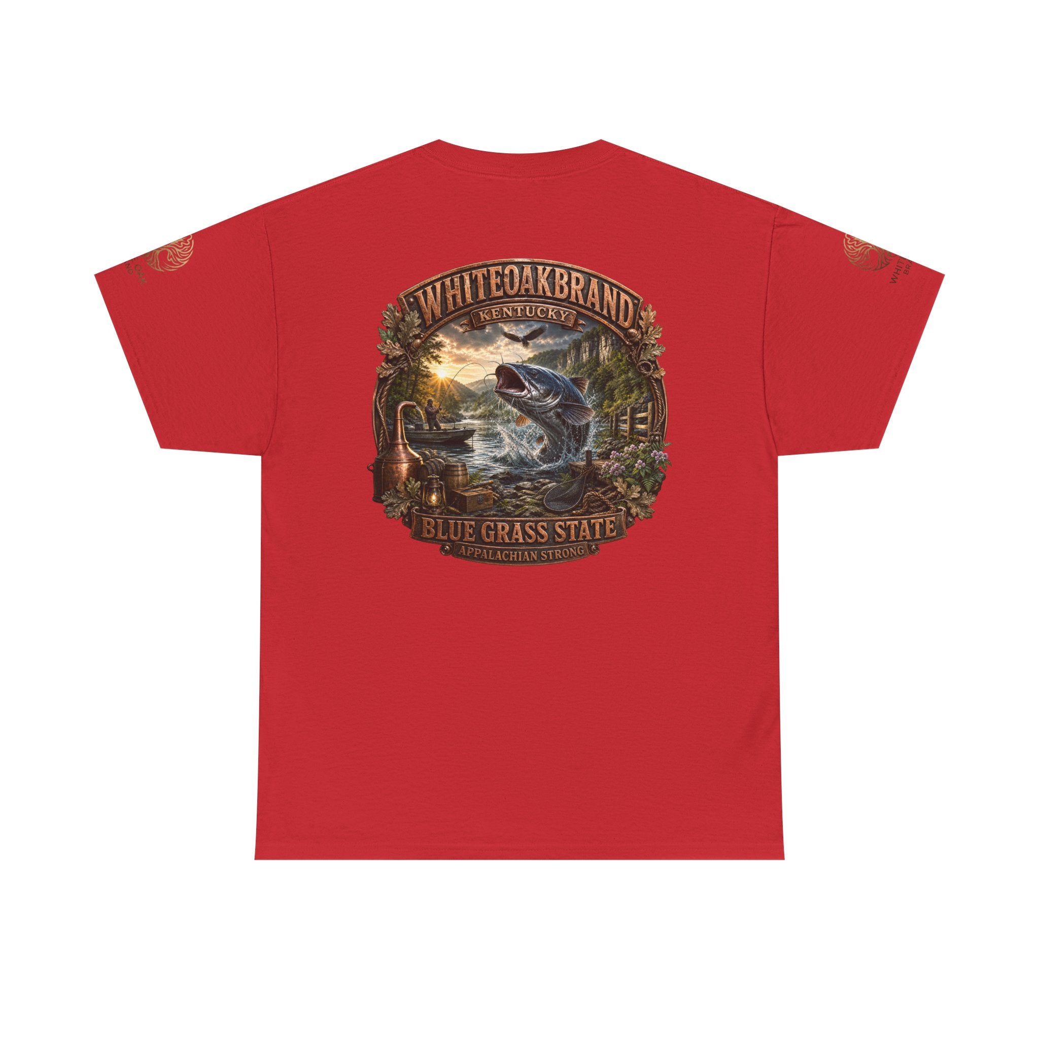 Fishing Graphic Tee — "White Oak Brand" Bluegrass State Catfish Shirt