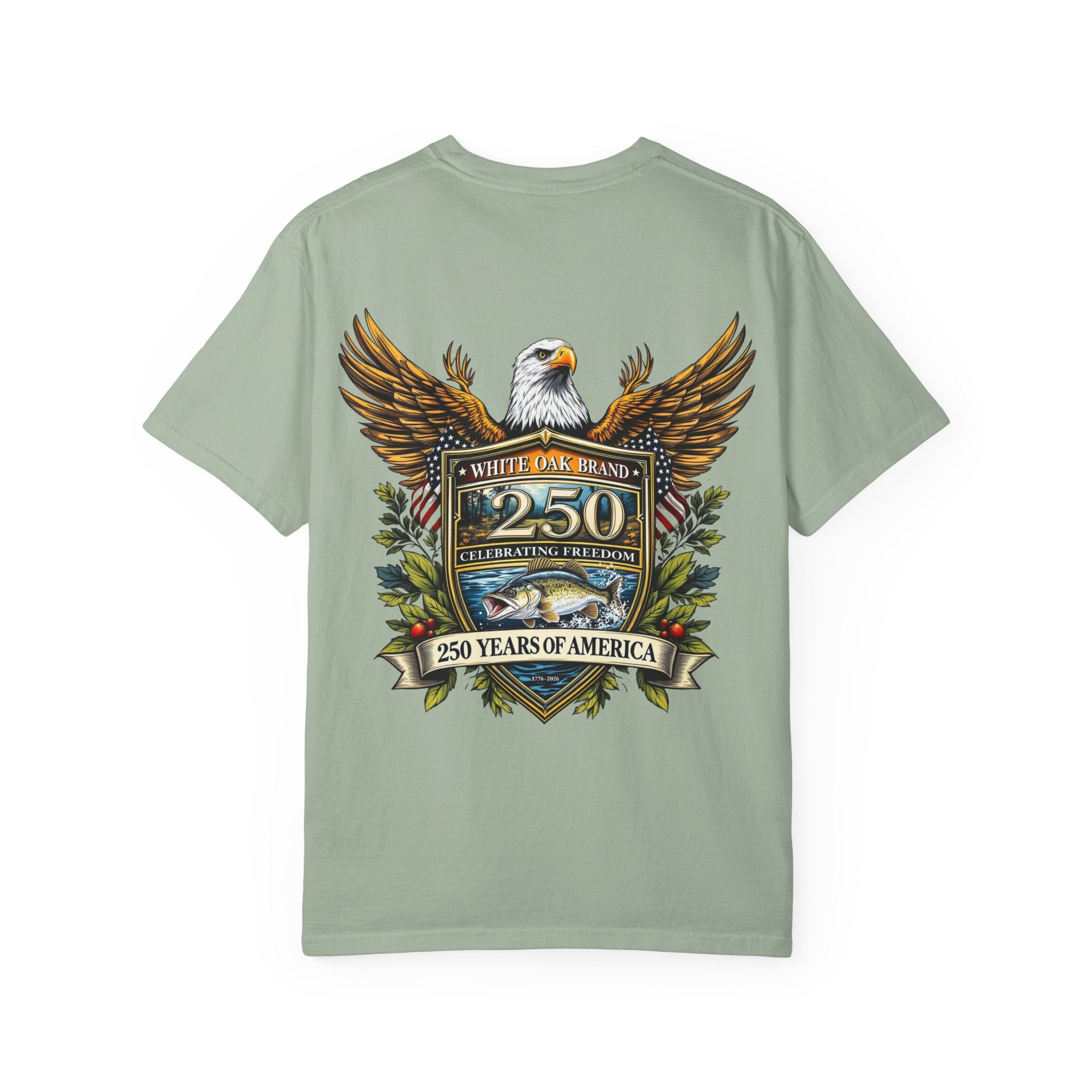 White Oak Brand Repeat Logo T-Shirt — Vintage Tree Skull Graphic Tee