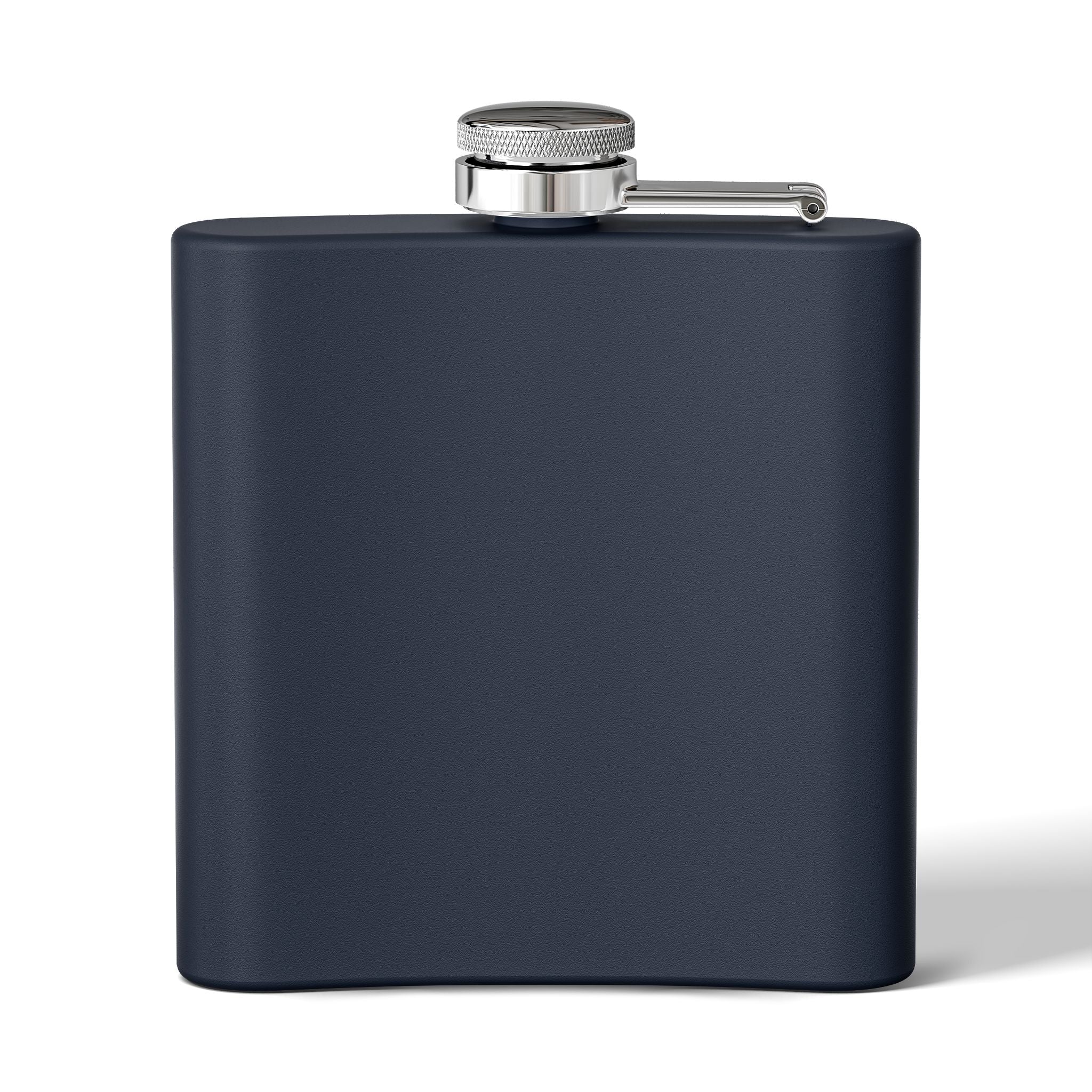 White Oak Brand 6oz Stainless Steel Flask — Engraved Oak Logo Hip Flask, Gift for Groomsmen & Outdoor Enthusiasts